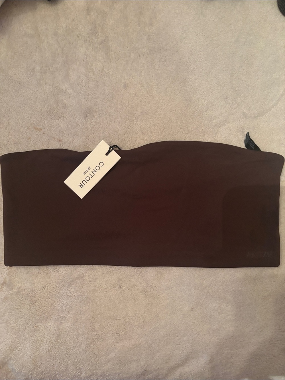 Aritzia Contour Strapless Bandeau in Dark Brown
